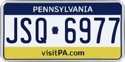 PA license plate JSQ6977