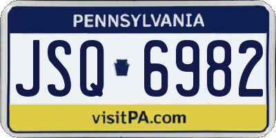 PA license plate JSQ6982