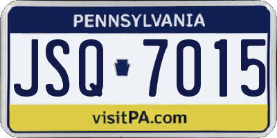 PA license plate JSQ7015