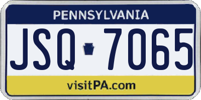 PA license plate JSQ7065