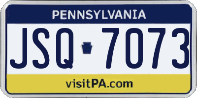 PA license plate JSQ7073