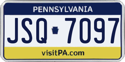 PA license plate JSQ7097