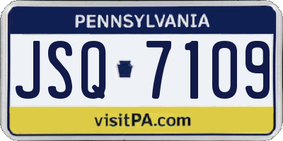 PA license plate JSQ7109