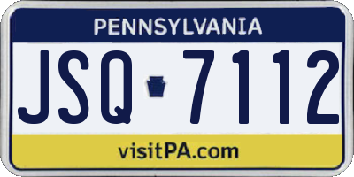 PA license plate JSQ7112