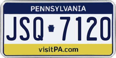 PA license plate JSQ7120