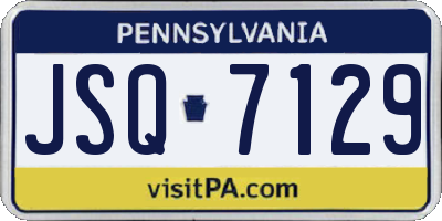 PA license plate JSQ7129