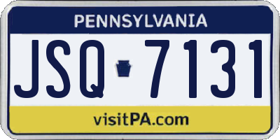 PA license plate JSQ7131