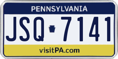 PA license plate JSQ7141