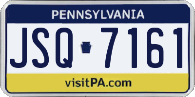 PA license plate JSQ7161