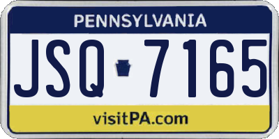PA license plate JSQ7165