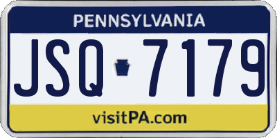 PA license plate JSQ7179