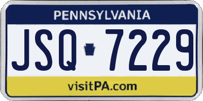 PA license plate JSQ7229