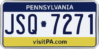 PA license plate JSQ7271