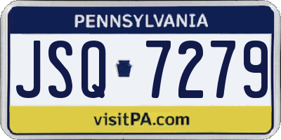 PA license plate JSQ7279