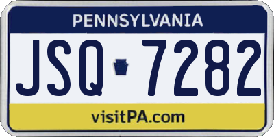PA license plate JSQ7282