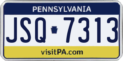 PA license plate JSQ7313