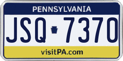 PA license plate JSQ7370