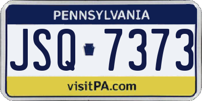 PA license plate JSQ7373