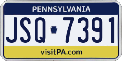 PA license plate JSQ7391
