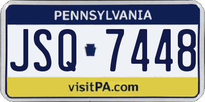 PA license plate JSQ7448