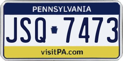 PA license plate JSQ7473