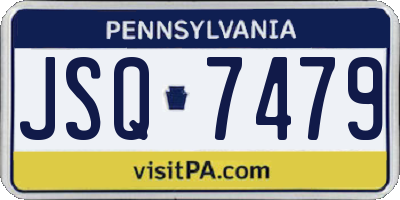 PA license plate JSQ7479