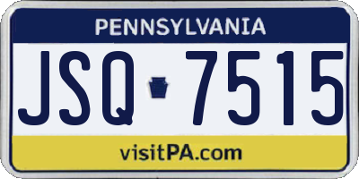 PA license plate JSQ7515