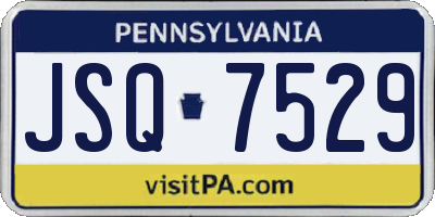 PA license plate JSQ7529