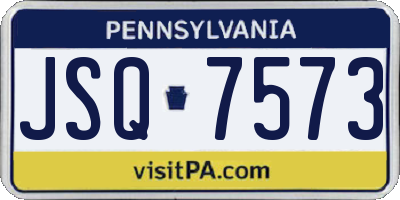 PA license plate JSQ7573