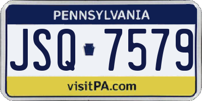 PA license plate JSQ7579