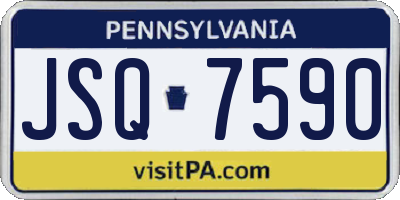 PA license plate JSQ7590