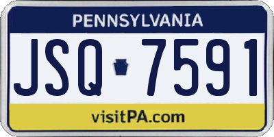 PA license plate JSQ7591
