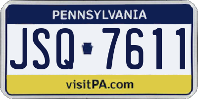 PA license plate JSQ7611