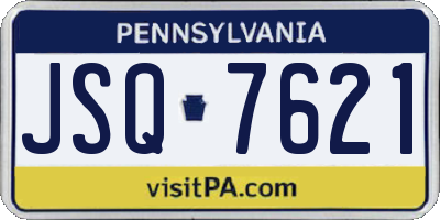 PA license plate JSQ7621