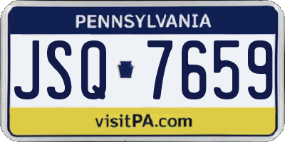 PA license plate JSQ7659