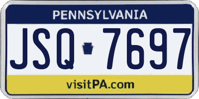 PA license plate JSQ7697