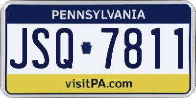 PA license plate JSQ7811