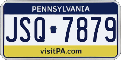 PA license plate JSQ7879