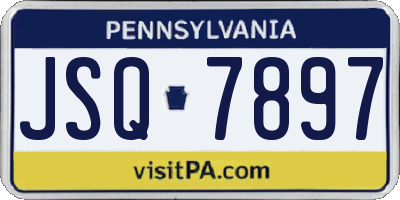 PA license plate JSQ7897