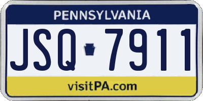 PA license plate JSQ7911