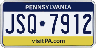 PA license plate JSQ7912