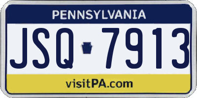 PA license plate JSQ7913