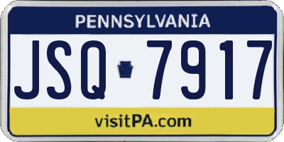 PA license plate JSQ7917