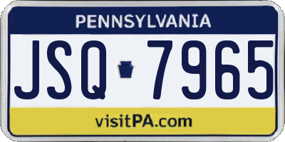 PA license plate JSQ7965