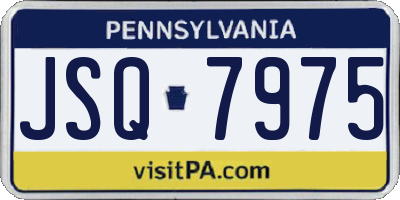 PA license plate JSQ7975
