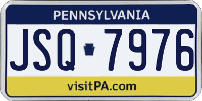 PA license plate JSQ7976