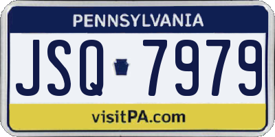 PA license plate JSQ7979