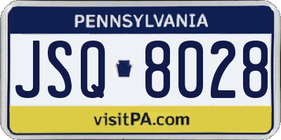 PA license plate JSQ8028