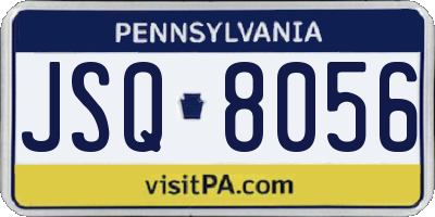 PA license plate JSQ8056