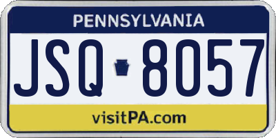 PA license plate JSQ8057